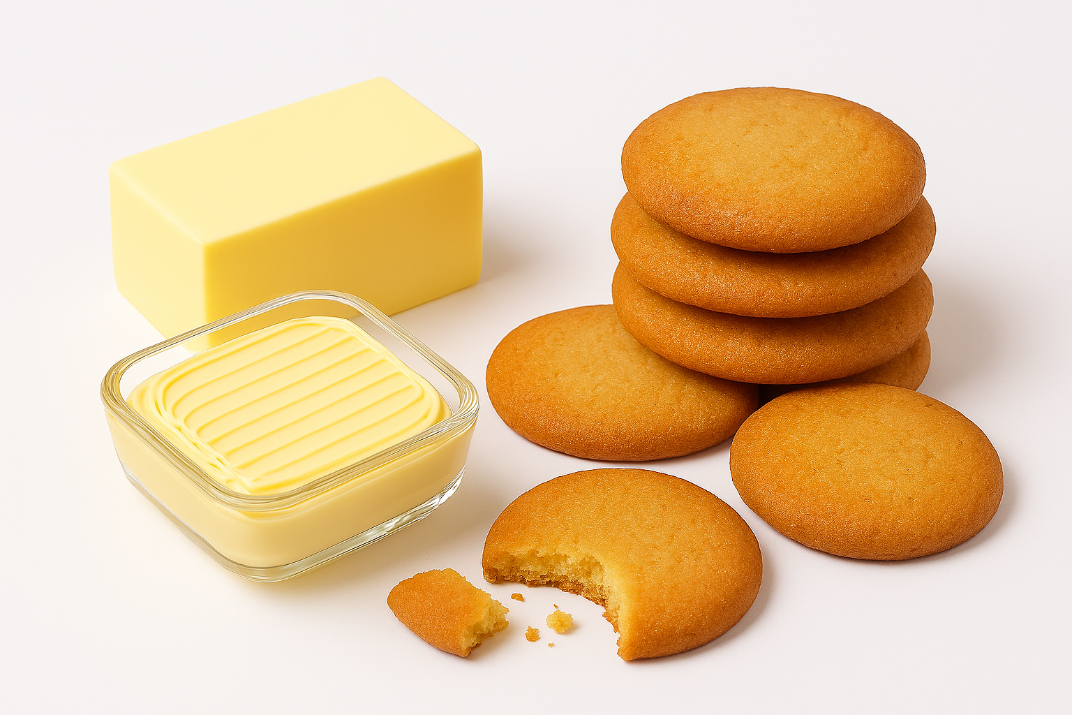 Margarines for biscuits and dry cookies: controlling spread, crunch and snap
