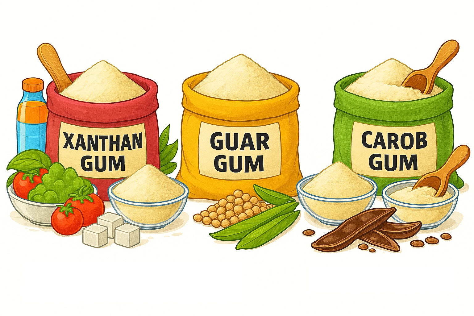 Xanthan Gum vs Guar Gum vs Locust Bean Gum: Key Differences and How to Choose