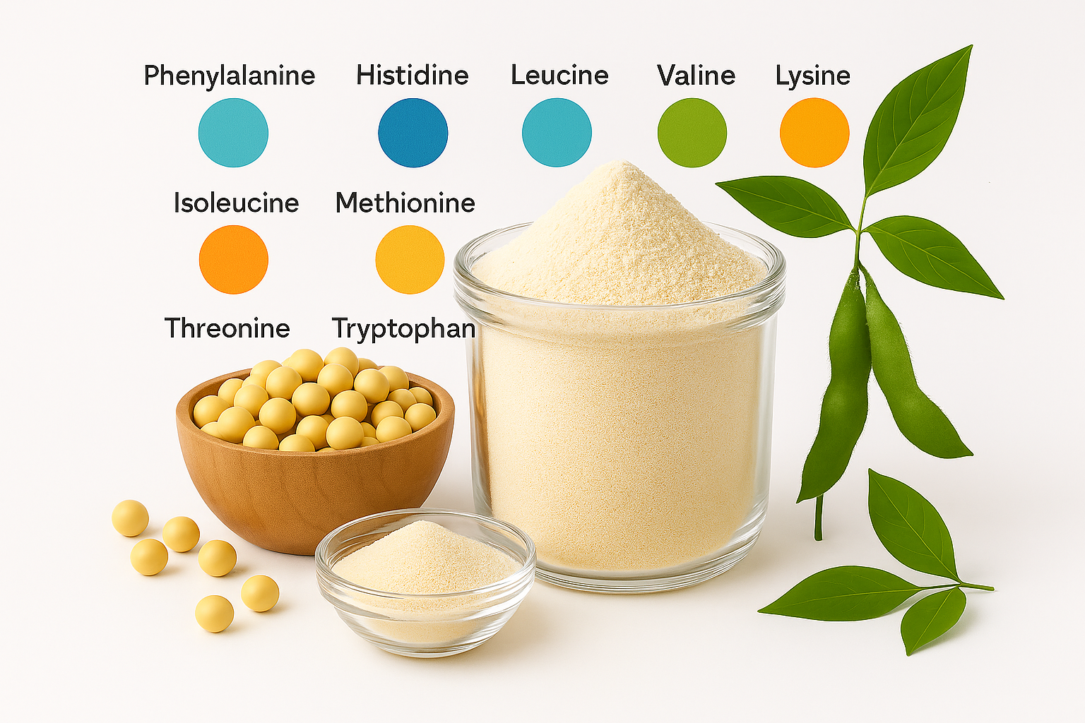 Esencijalne aminokiseline u sojinom proteinu: praktične implikacije za formulaciju proizvoda bogatih proteinima