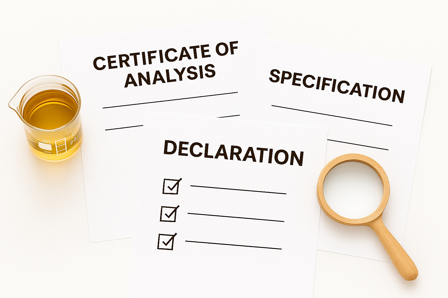 COA, Specification, Declaration: What’s the Difference and Why Does It Matter?