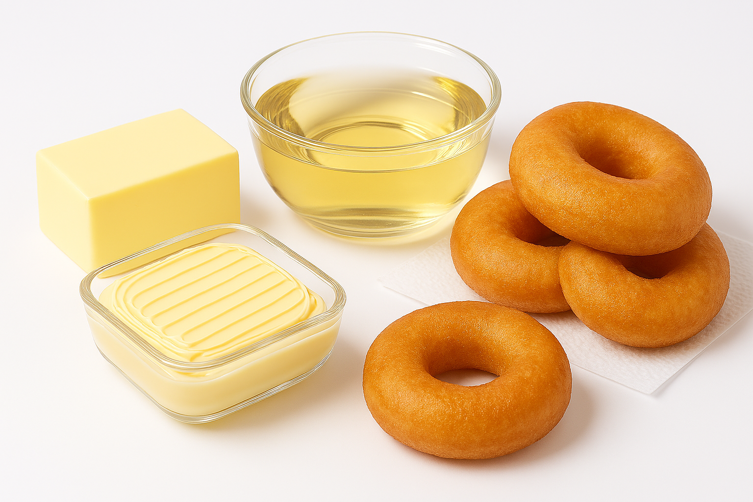 Fats and frying margarines for donuts and fried pastries: how to avoid heavy, greasy products
