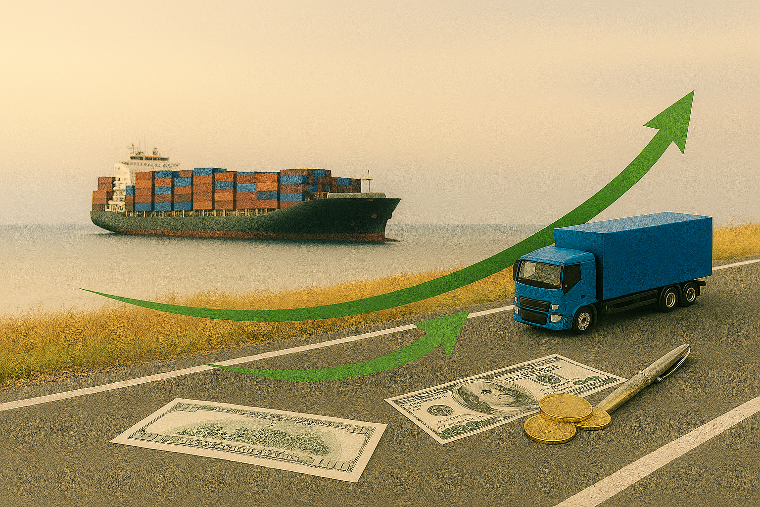 How do global transport prices affect the price of raw materials and final products in the SEE region?