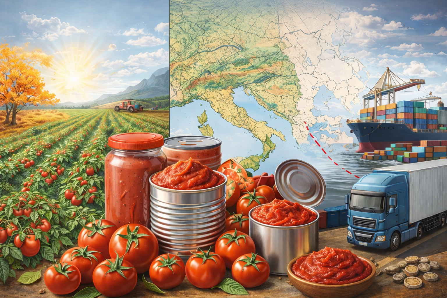 What affects the price of tomato paste and derivatives: season, region of origin, concentration and logistics