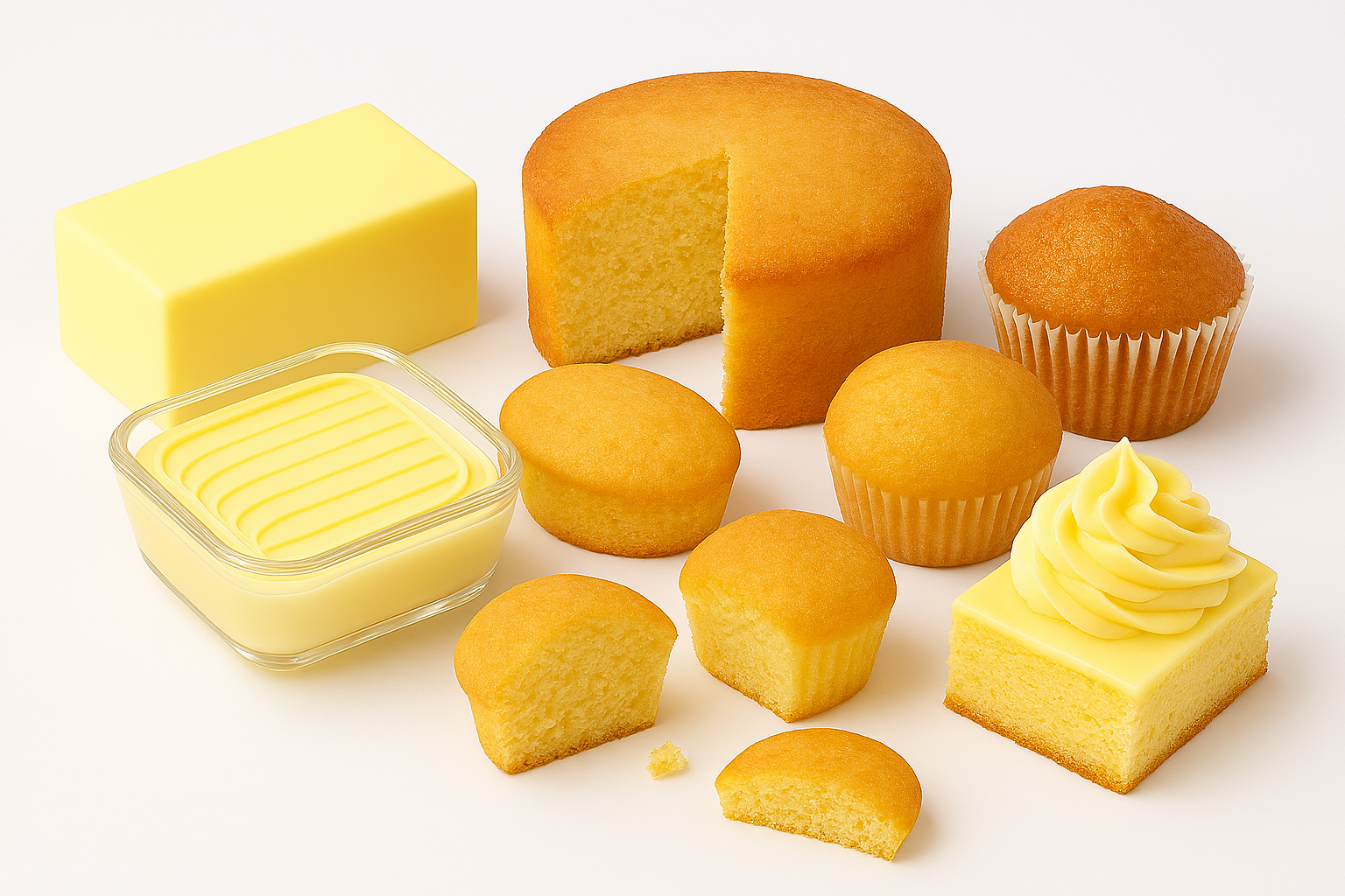 Margarines for Cakes, Muffins and Sponge: How Fat Builds a Soft and Moist Crumb